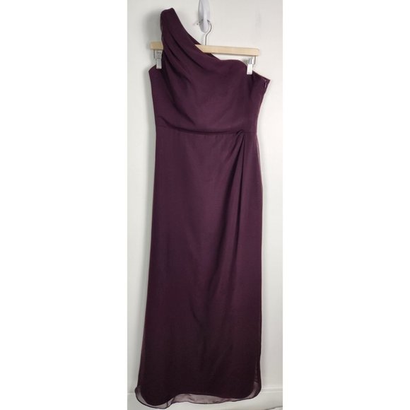 JIM HJELM Occasions Dresses & Skirts - JIM HJELM Occasions Sz. 12 One Shoulder Plum Long Maxi Bridesmaid Dress